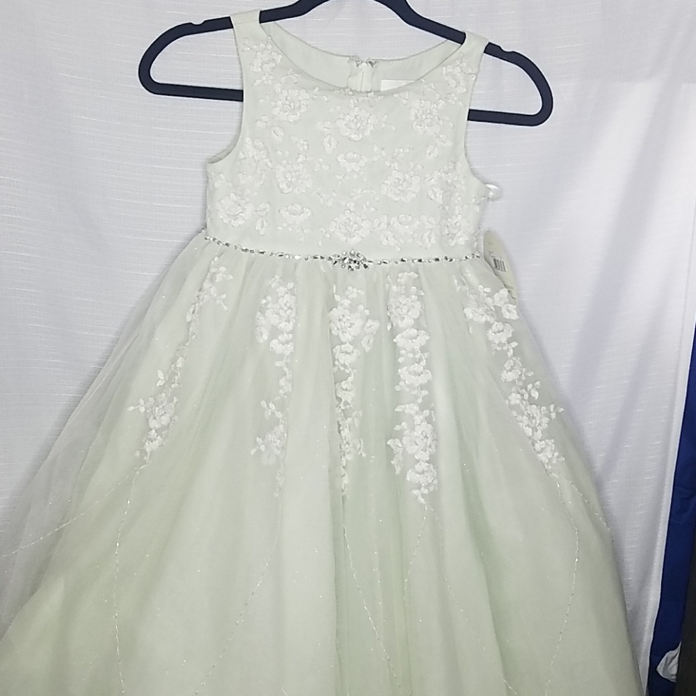 Mint green disney fairytale wedding kids dress